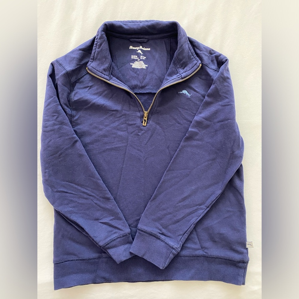 (KIDS) Tommy Bahama quarter zip sweater. Size M 7/8
